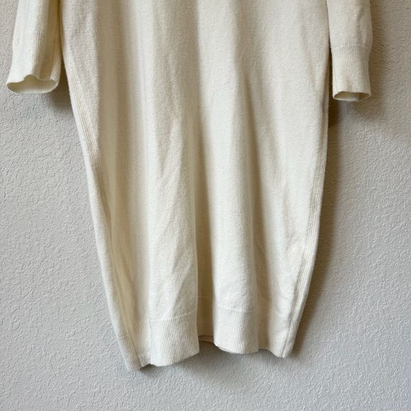 HAIDER ACKERMANN Cashmere Blend L/S V-Neck Midi Sweater Dress White - Picture 3 of 10